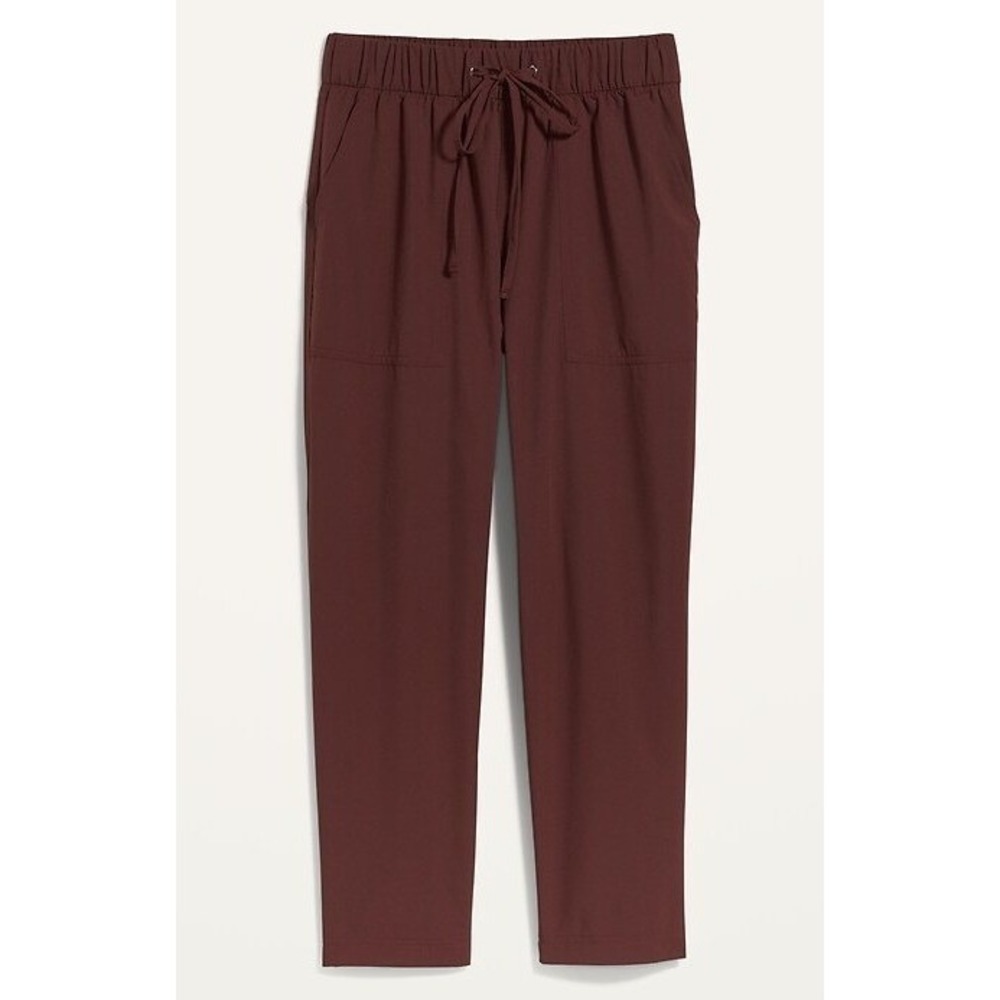Old Navy Baby Terry Joggers Women Large Brown High Waisted Drawstring Athleisure